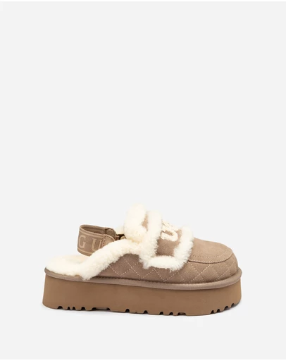 Ozwear Connection Uggs - Ugg Violet Matelassé Shearling Platform Slipper (Detachable Feature)
