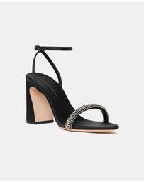 Loeffler Randall - Malia Curved Heel Simple Sandals With Ankle Wrap