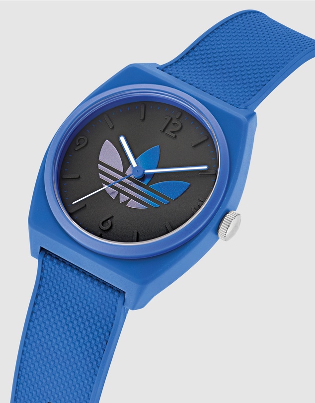 adidas Originals - Project Two Analogue 38mm Black Dial and Blue Resin Strap