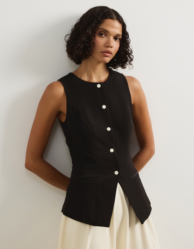 Atmos&Here - Brianna Waistcoat Midi Dress