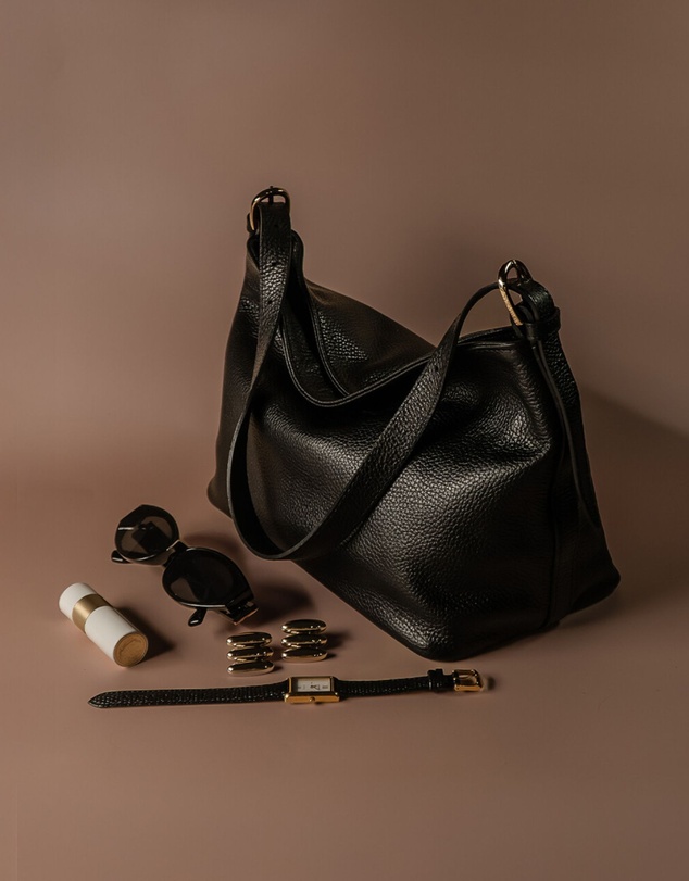 VESTIRSI - Eden Black Leather Shoulder Bag