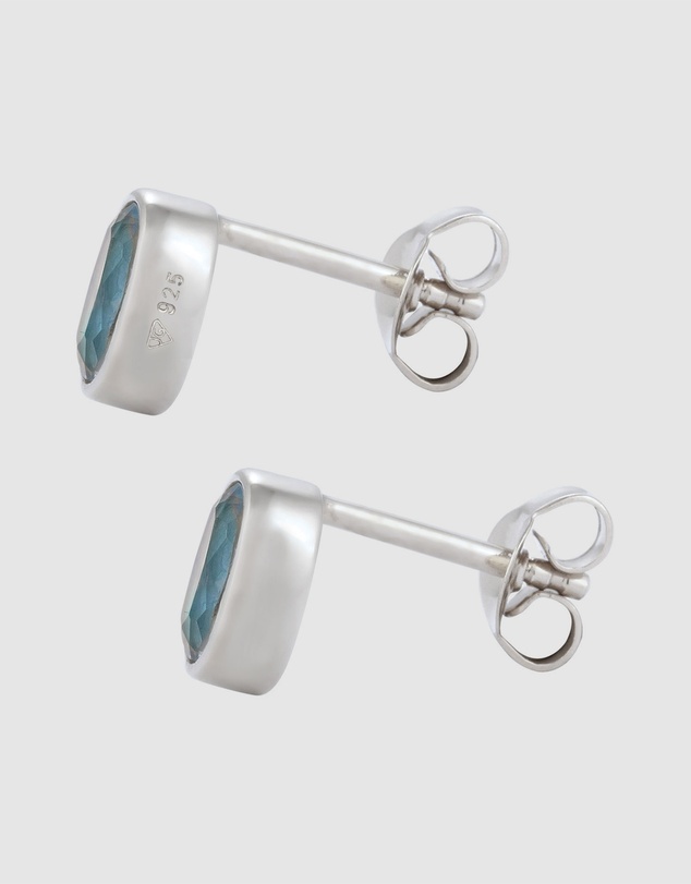 Elli Jewelry - Topaz Stud Earrings in 925 Silver