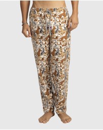 Mitch Dowd - Mens Dog Yard Flannel Sleep Pants - Beige
