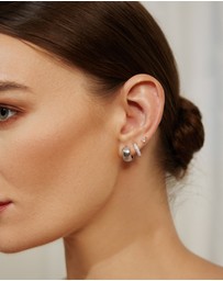 Ania Haie - Silver Chubby Small Huggie Hoop Earrings