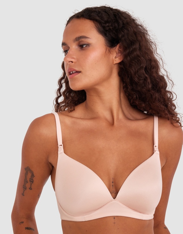 Bras N Things - Body Bliss Contour Maternity Wirefree Bra - Blush Pink