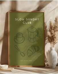 Olive et Oriel - Slow Sunday Club by Treechild Art Print