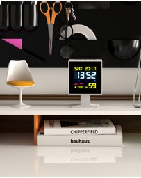 Newgate - Newgate Monolith Lcd Alarm Clock White