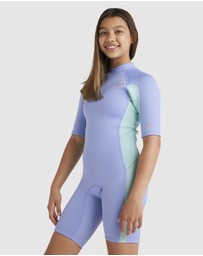 Billabong - Girls 6 to 14 2/2 Foil Back Zip Springsuit