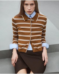 M.N.G - Cardigan With Shirt Collar