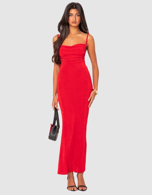 EDIKTED - Clea Open Back Maxi Dress