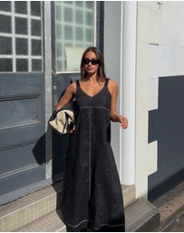 Jag - Sara Linen Midi Dress