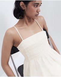 UNISON - Ramie Shirred Top