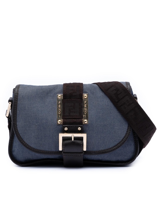 Pre-Loved by Azura Reborn - Pre-Loved Zucca Trimmed Denim Buckle Flap