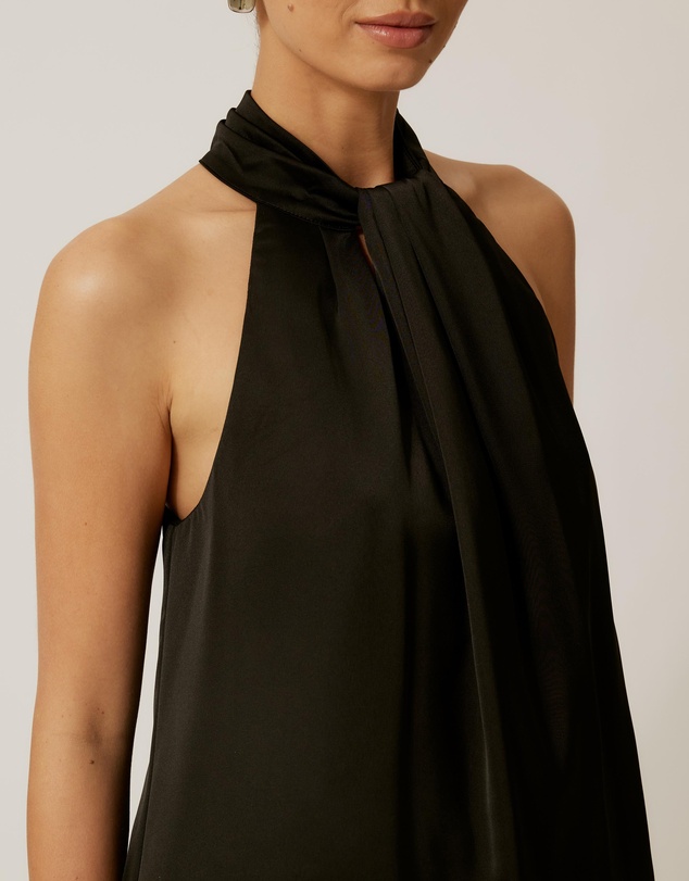 Tussah - Ruby Satin Halter Top