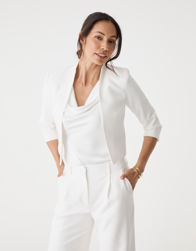 Forcast - Nikki Collarless Crop Jacket
