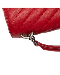 Pre-Loved by Azura Reborn - Pre-Loved Medium Quilted Chevron Sheepskin College Satchel