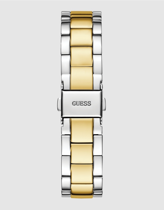 GUESS - Two-Tone Day/Date 36mm White Dial Women's Watch