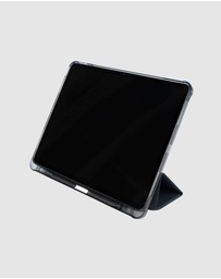 Tucano - Tucano Satin Folio Case Dark Blue for iPad Air 13 Inch M2 2024 with Pencil Holder and Stand