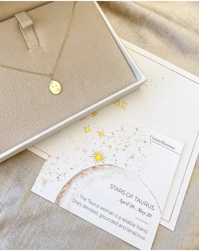 Luna Rae - Solid Gold - Stars of Taurus Diamond Necklace