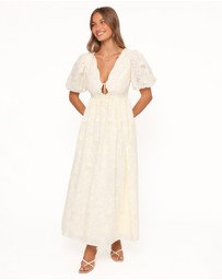 Petal & Pup - Karla Maxi Dress - Butter Yellow Broderie