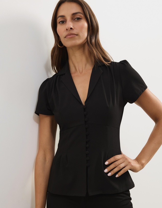 Atmos&Here - Emma Cap Sleeve Blouse