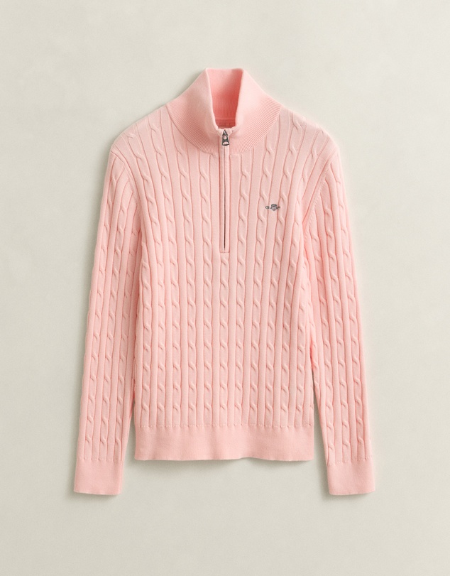 Gant - Stretch Cotton Cable Half Zip Sweater
