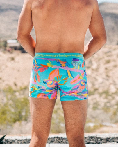 Budgy Smuggler - Men's Underwear Trunks in Techno Parrots
