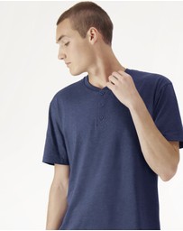American Apparel - Unisex Henley Short Sleeve CVC T-Shirt