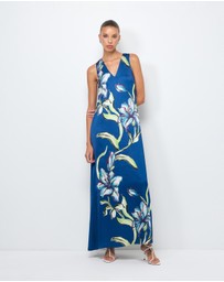 AERE - Allona V-Neck Maxi Dress
