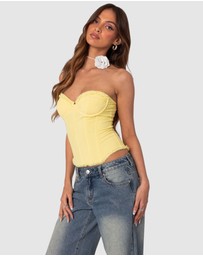 EDIKTED - Deirdre Mesh Lace Up Corset
