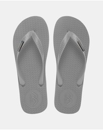 Boomerangz Footwear - Men's Grey/Black Thongs with arch support and 2 x interchangeable straps