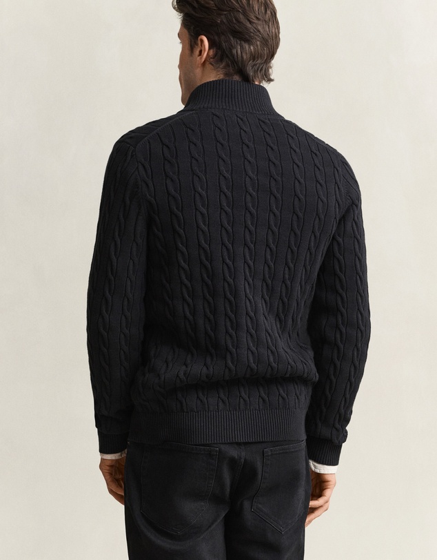 Gant - Cotton Cable Half-Zip Knit