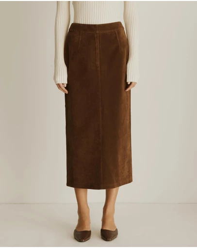 Atmos&Here - Lily Suede Midi Skirt