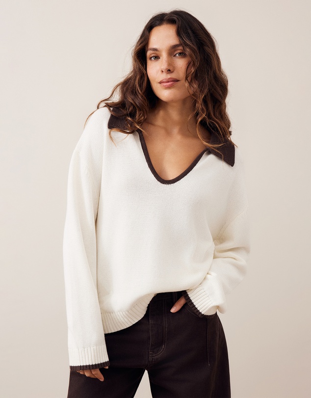 Ceres Life - Eliza Collared Knit