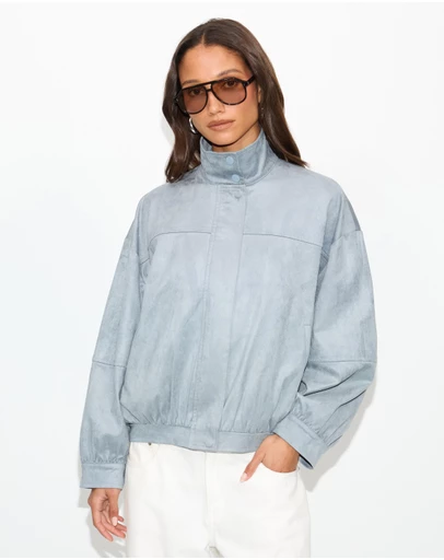 Dazie - Ella Oversized Faux Suede Jacket