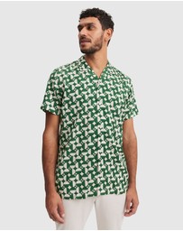 Country Road - Regular Fit Abstract Tencel Shirt
