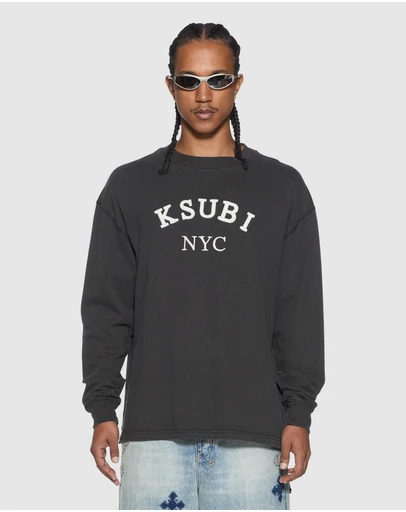 Ksubi - Laybel Ekcess LS Tee Washed Black