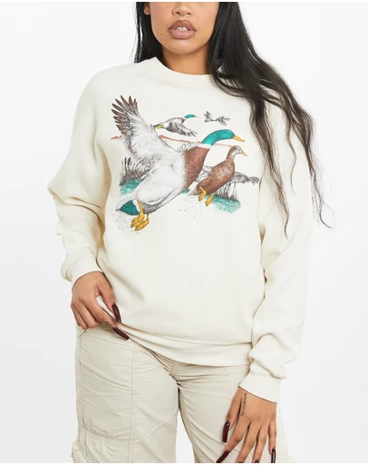 Vintage by The Real Deal - Pre Loved - 90s Wildlife Duck Sweatshirt