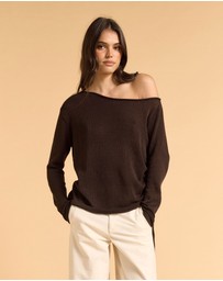 MVN - Rouched Side Knit Top