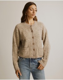 Atmos&Here - Boucle Cosy Crew Knit Cardigan