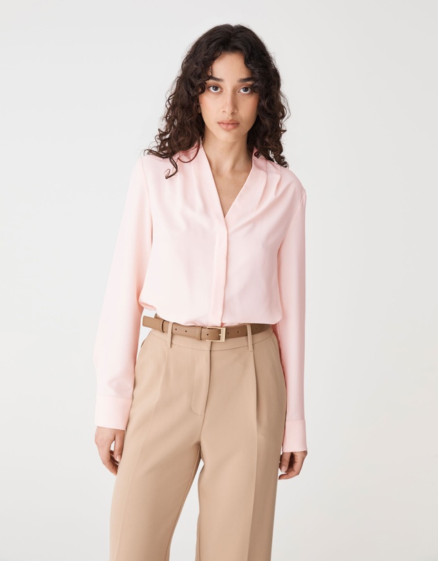 Forcast - Claudia Pleat Neck Blouse
