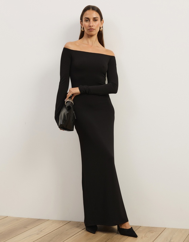 Atmos&Here - Hanna Long Sleeve Off-Shoulder Maxi Dress