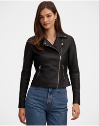 Forever New - Betty Faux Leather Biker Jacket