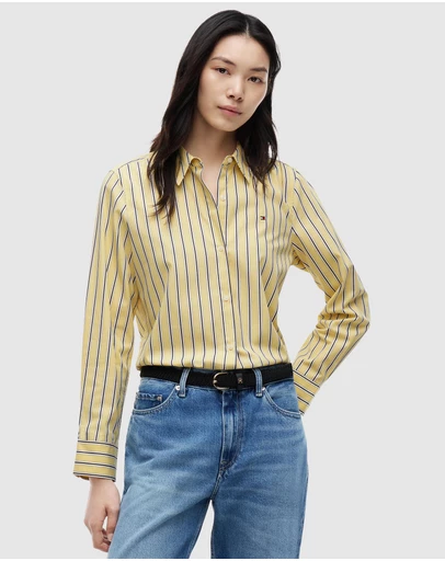 Tommy Hilfiger - Regular Fit Flag Embroidery Poplin Shirt