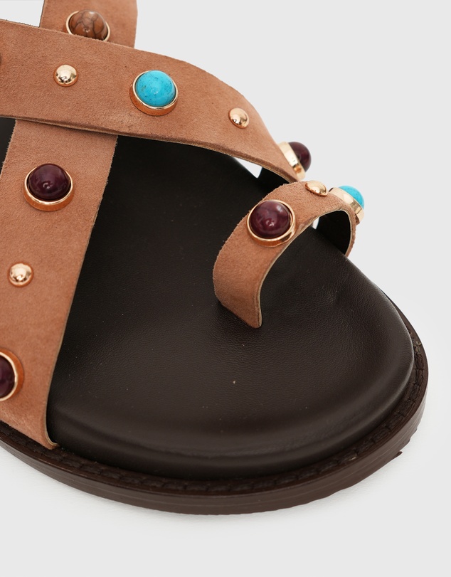 Betts - Malibu Stud Junior Leather Sandals