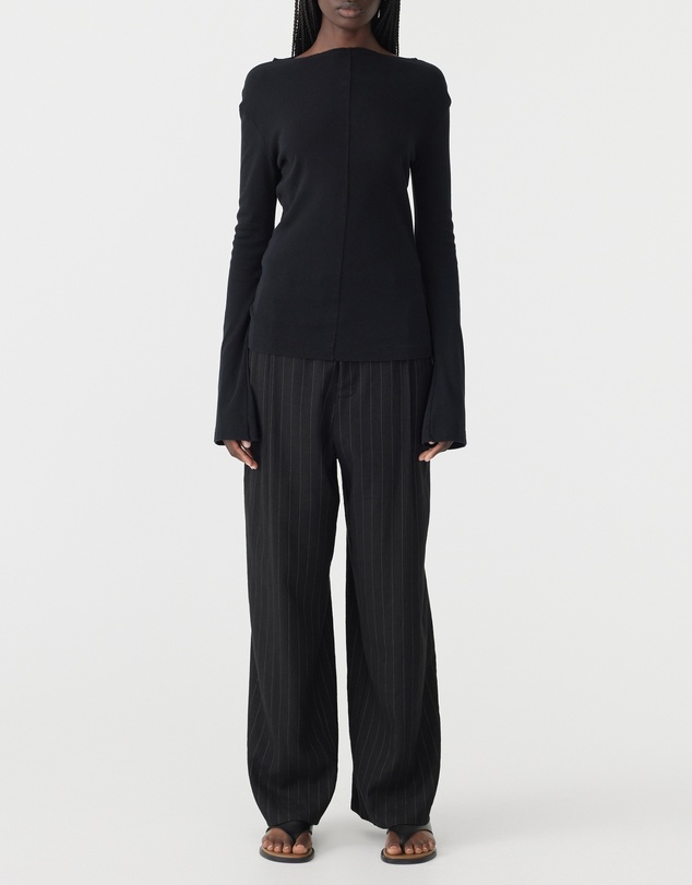 Bassike - Front Seam Rib Long Sleeve T-Shirt
