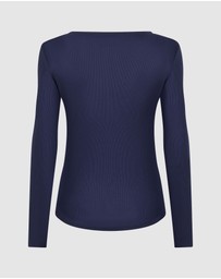 Hunkemoller - Long Sleeve Rib Modal Henley Top