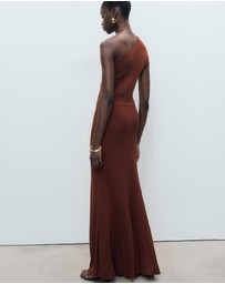 M.N.G - Asymmetrical Combined-Knit Dress