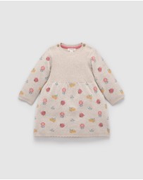 Purebaby - Ladybird Knitted Dress -Kids-Babies
