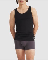 adidas Originals - 2 Pack Comfort Cotton Rib Tank Top